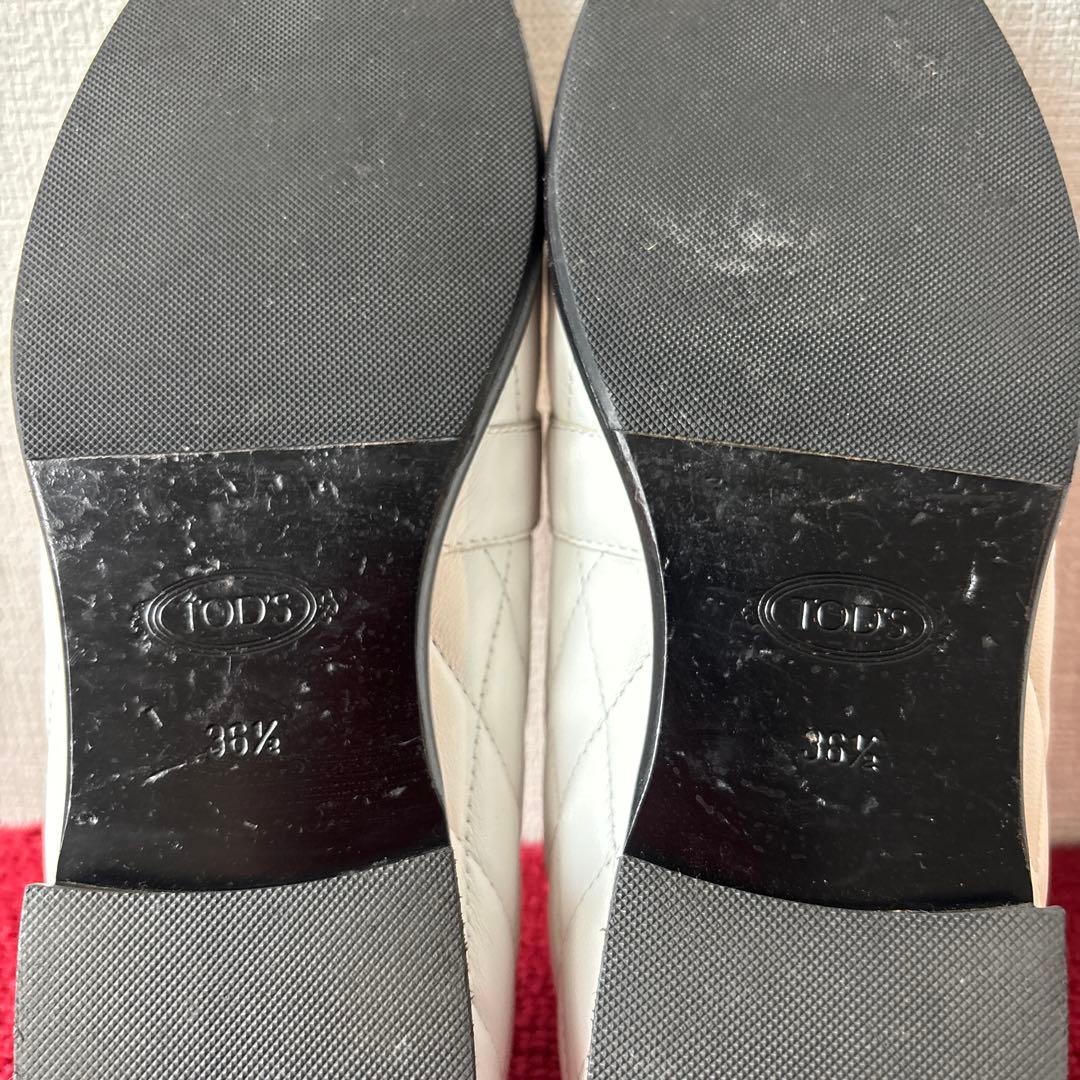 美品‼️✨【TOD’S】トッズ ホワイト ローファー 革靴