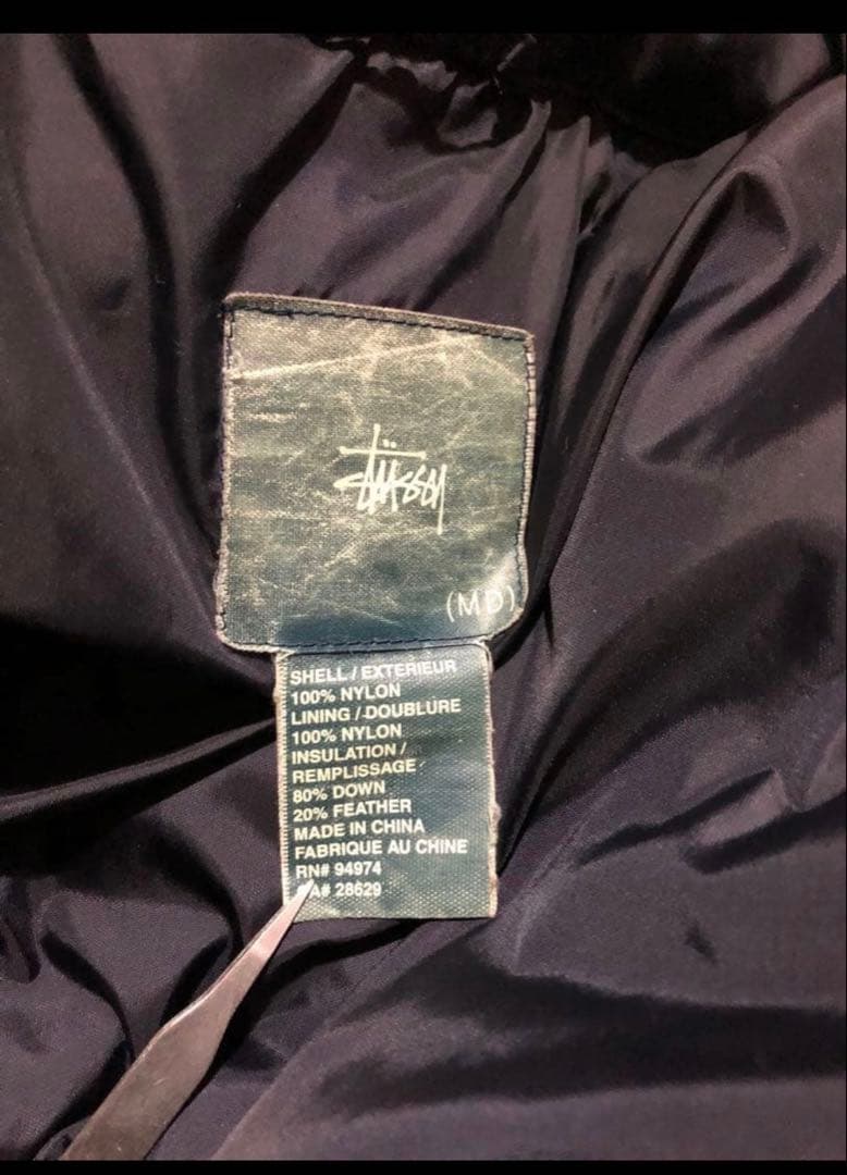 old stussy ダウンジャケット 90s 紺タグ