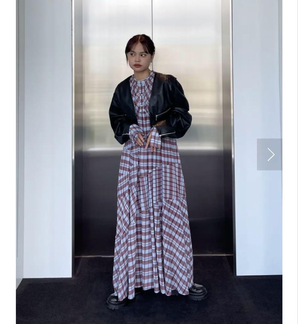 h*0様 お値下げ　 AMERI VINTAGE チェック柄ロングワンピース