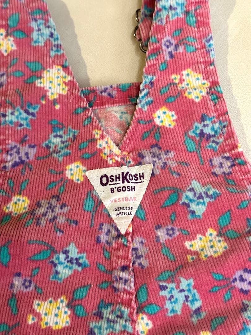 OSH KOSH 希少‼︎花柄コーデュロイロンパース