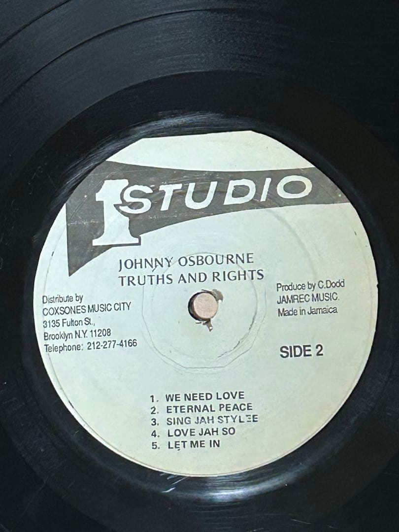 洋楽 Johnny Osbourne Truths and Rights