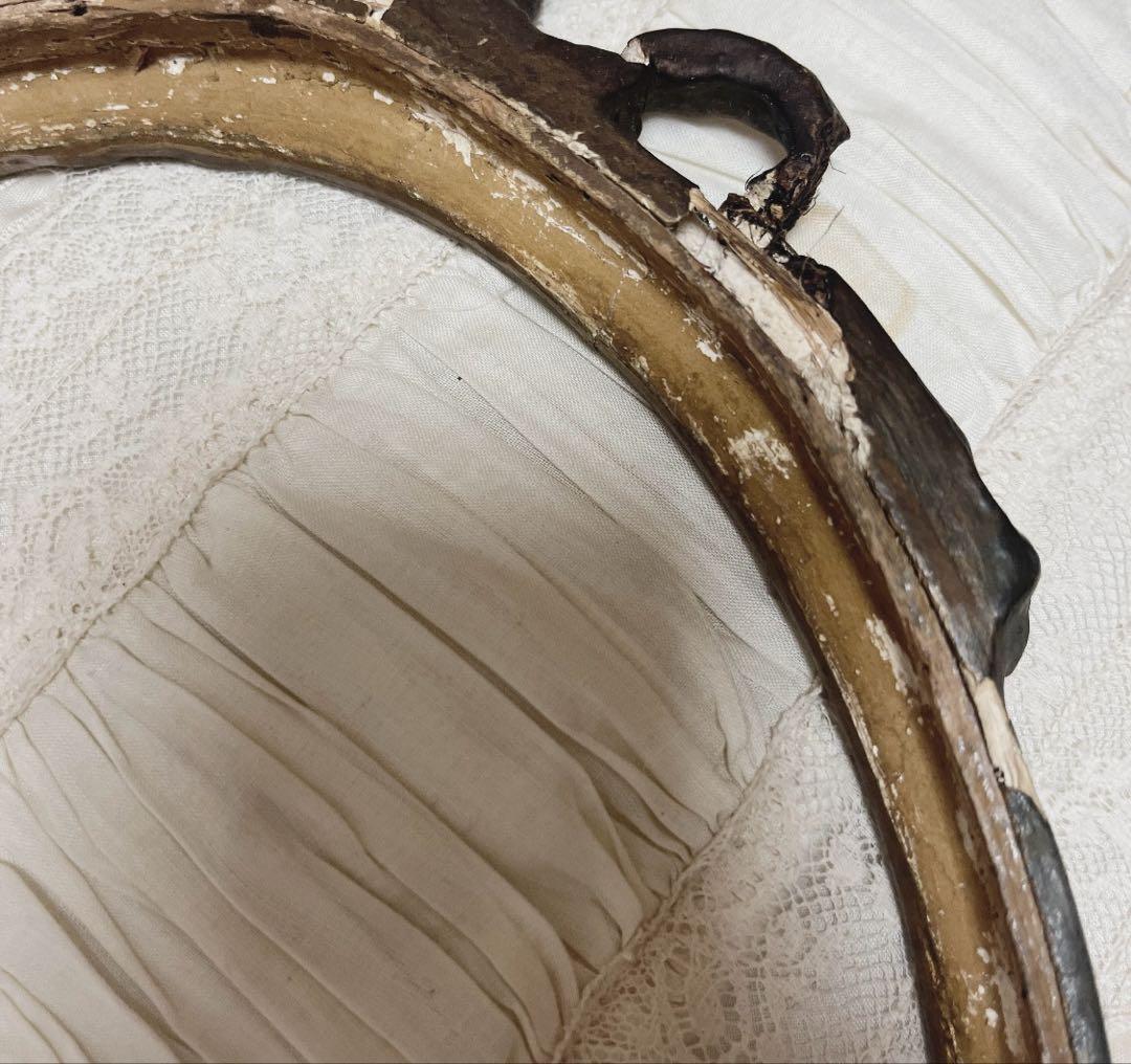 フランスアンティークリボン額