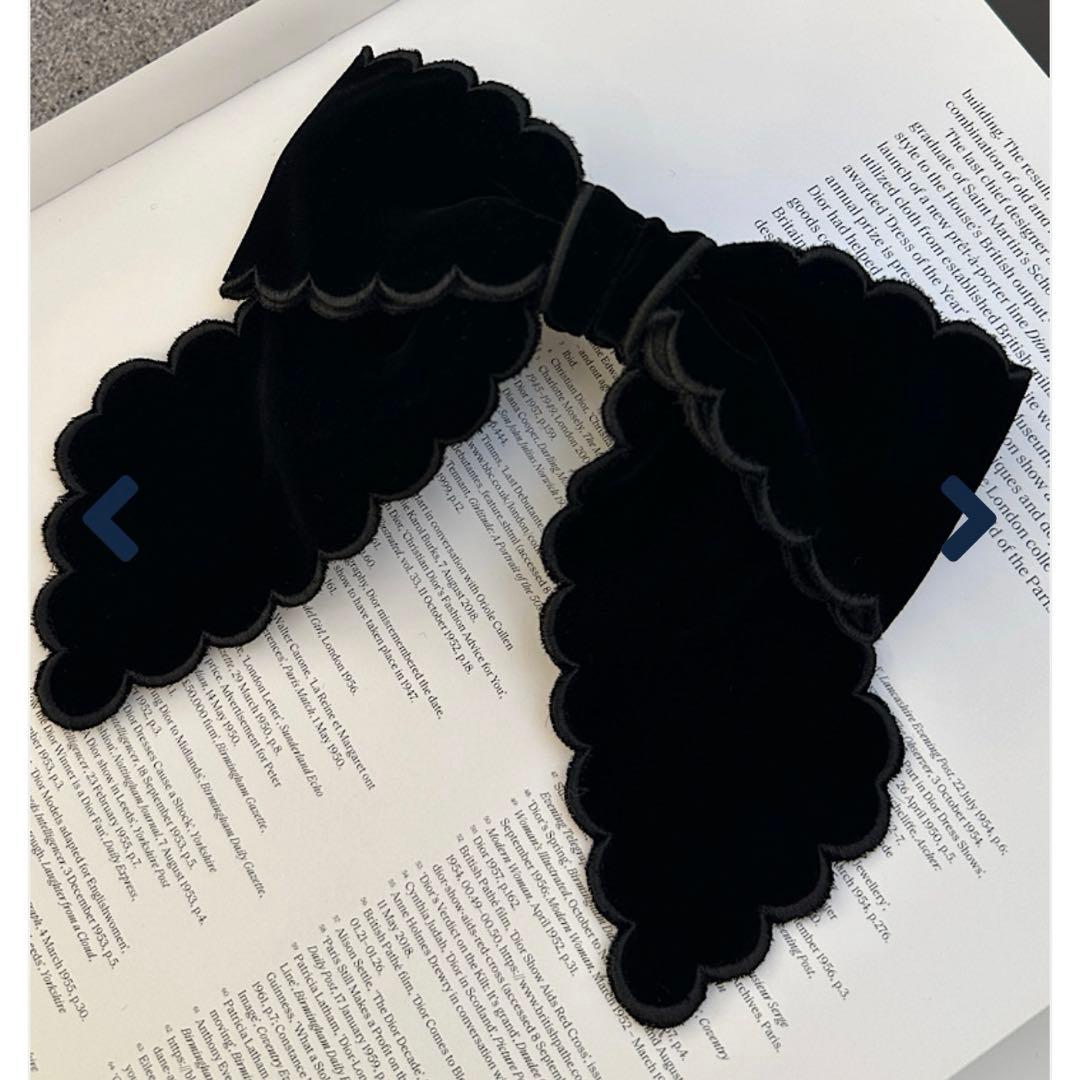 MARONENOFEE　 マーロンエノンフィ　スカラップベロアバレッタ