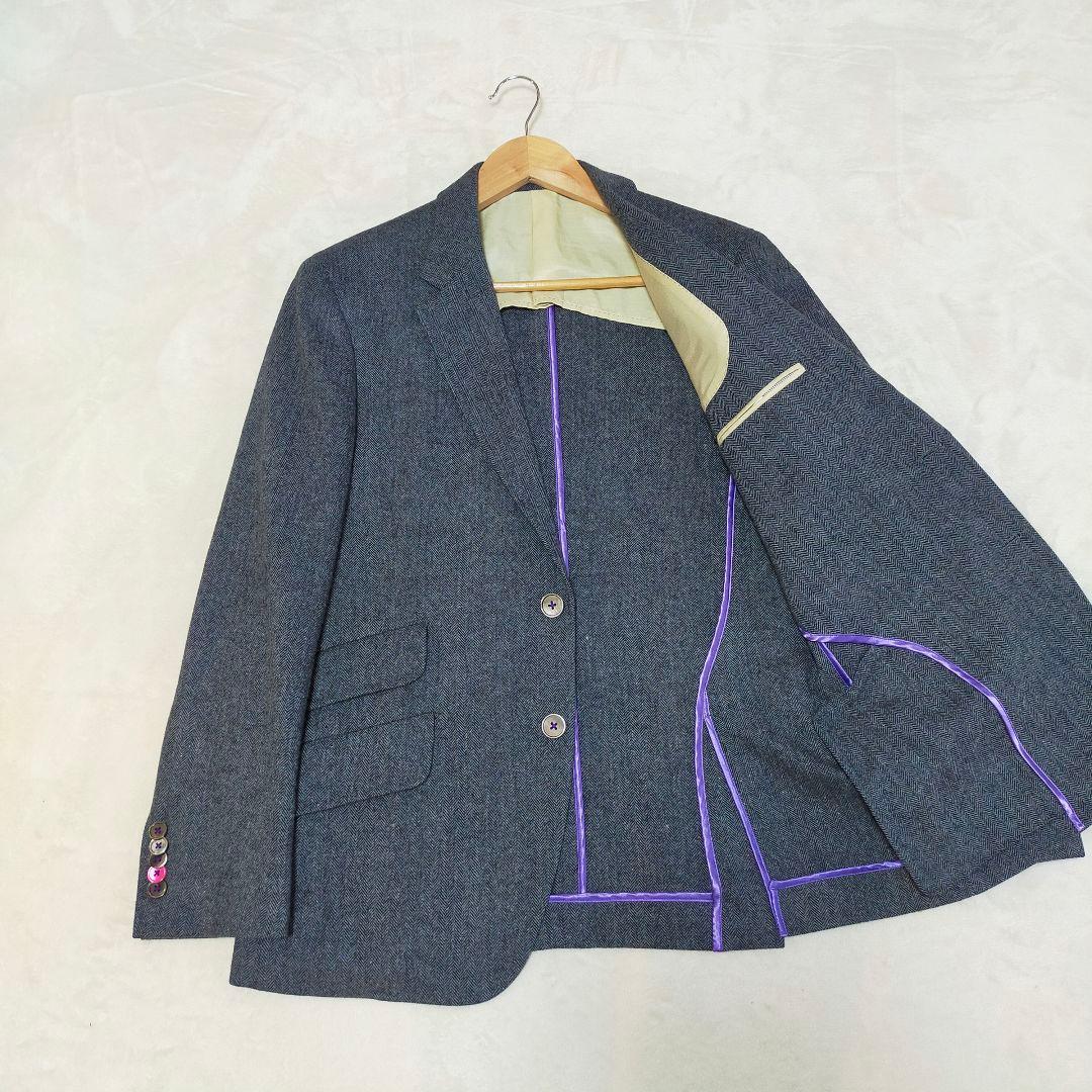 美品　Paul Smith　ヘリンボーン地　ツイード　2つ釦テーラードジャケット
