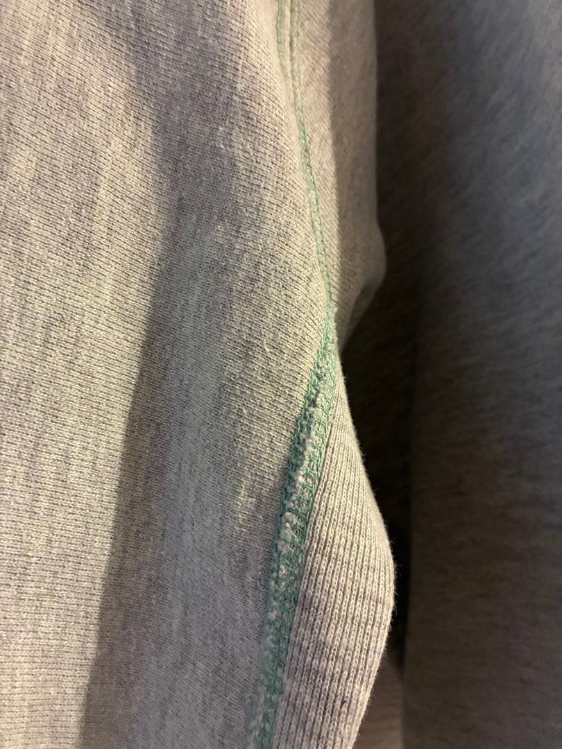 リバースウィーブ　杢グリーン　目なし　80s