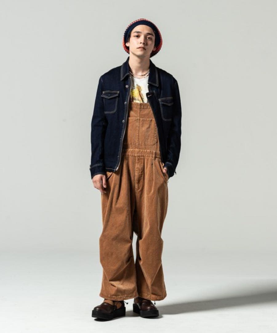 【glamb】コーデュロイビッグオーバーオール