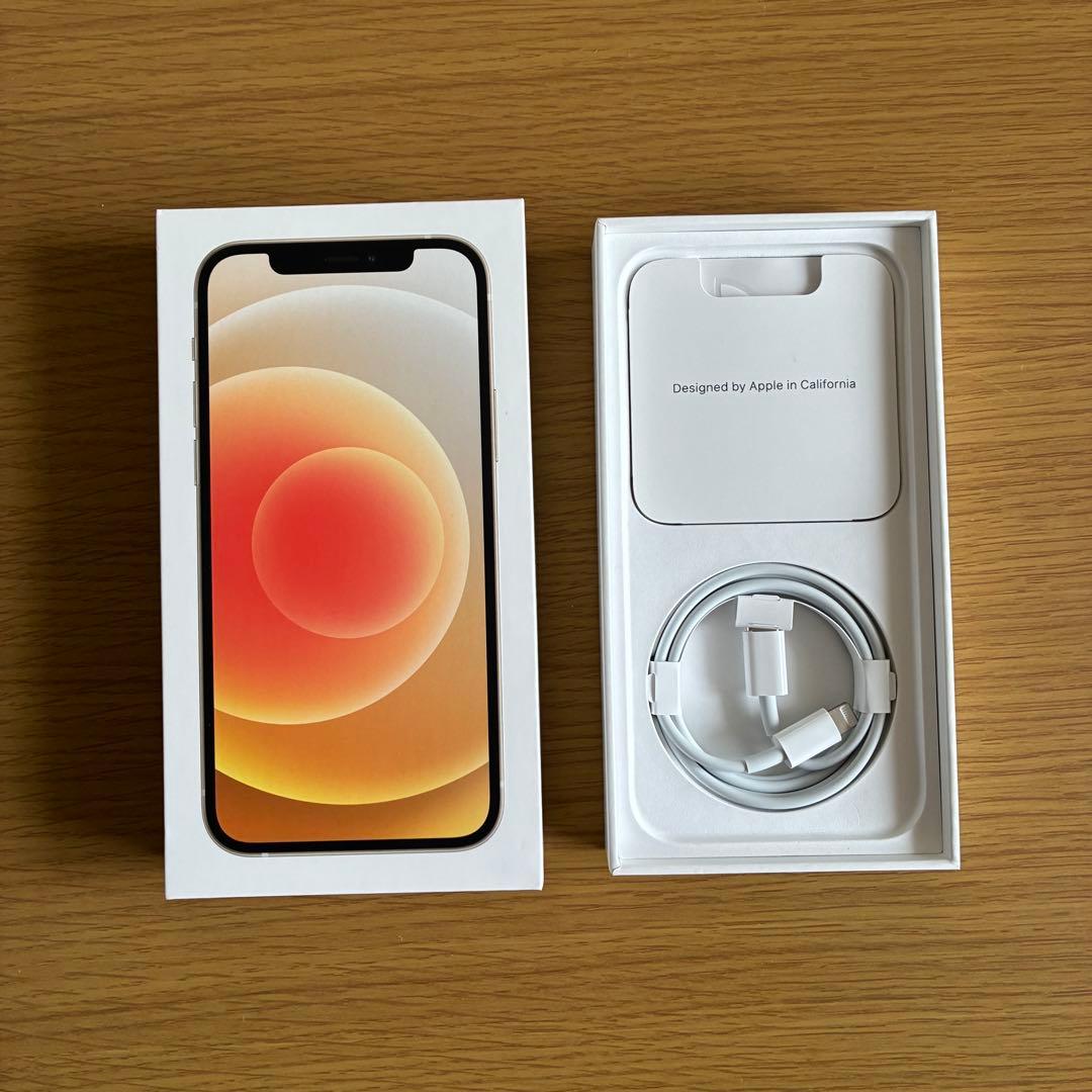 iPhone12 64GB ホワイト SIMフリー 箱 iFace付