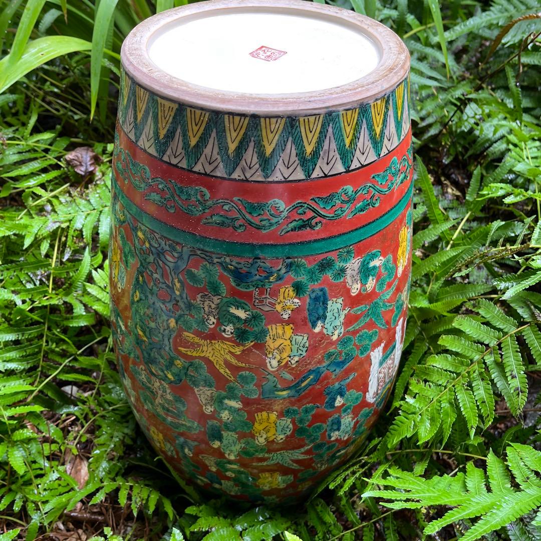 でこい❣️九谷焼　九谷木米　傘立て