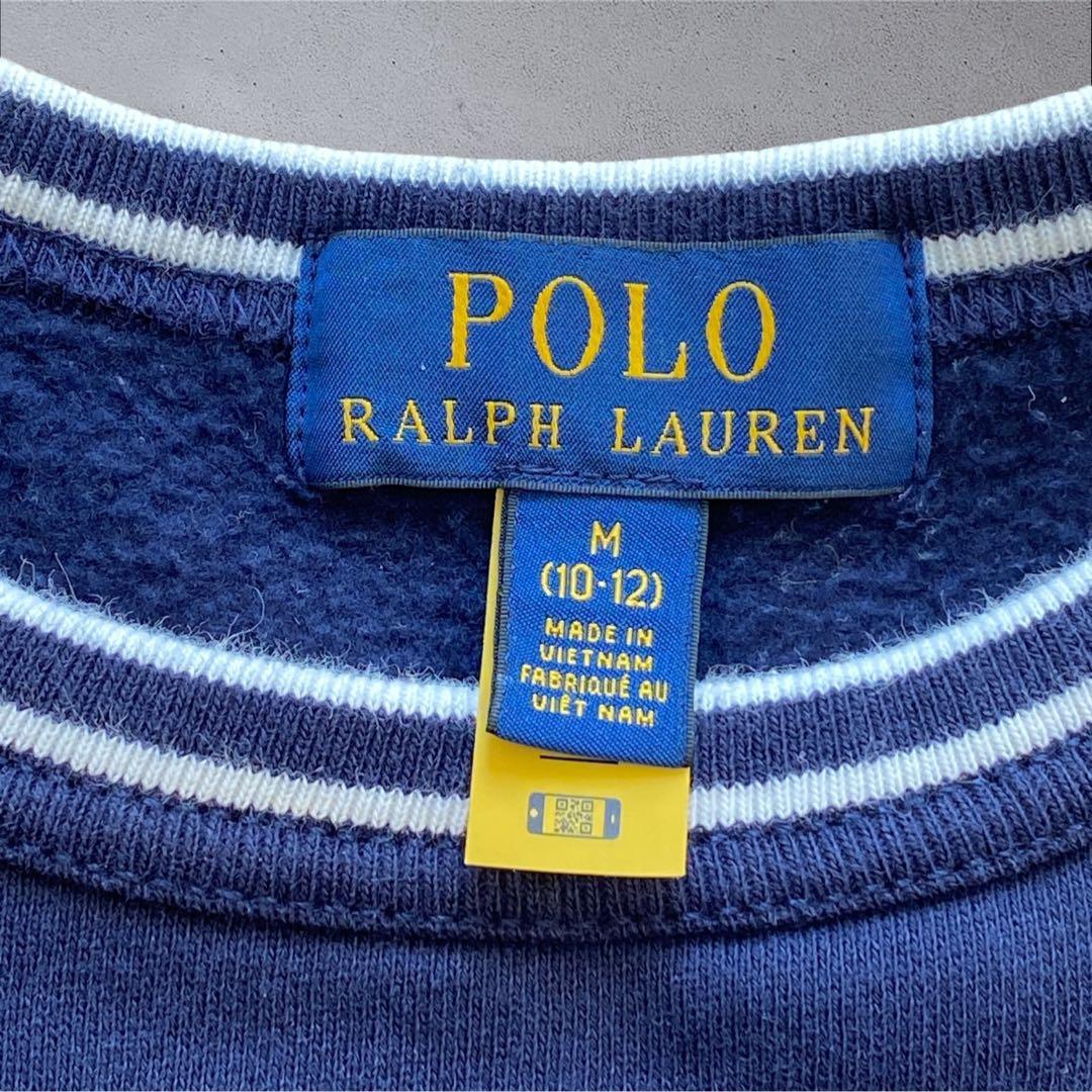 美品 現行QRタグ ポロベア ポロラルフローレン スウェット POLO ネイビー