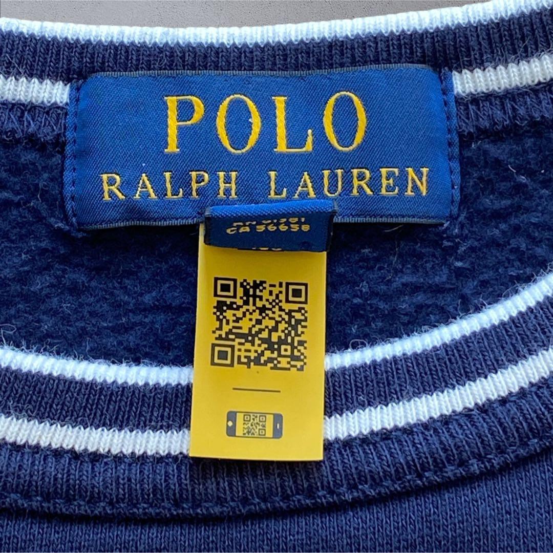 美品 現行QRタグ ポロベア ポロラルフローレン スウェット POLO ネイビー