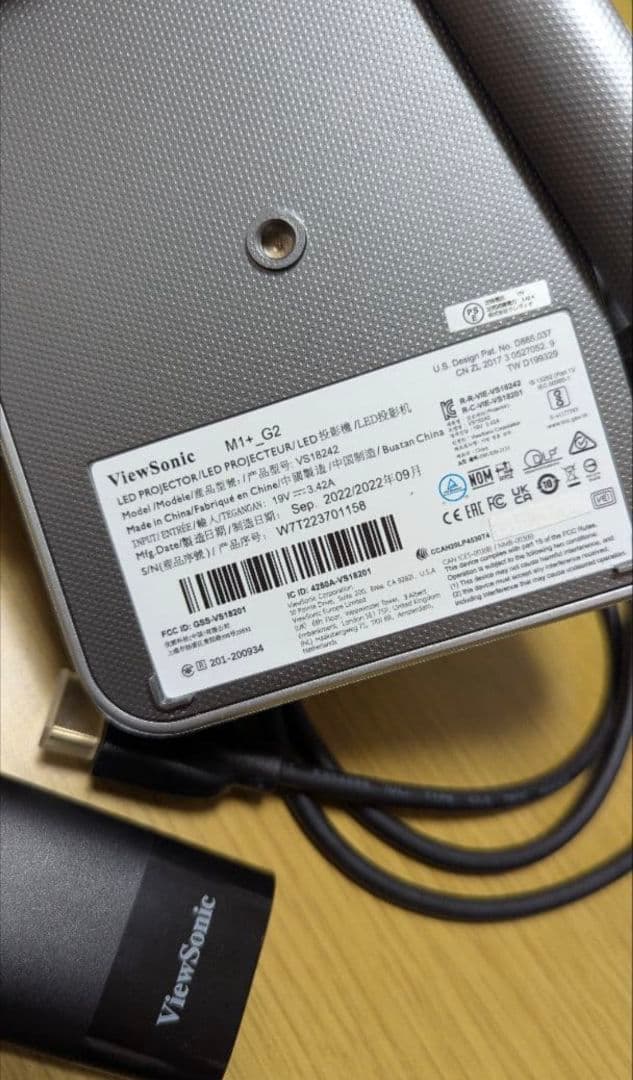 ViewSonic M1+_G2 プロジェクター 本体