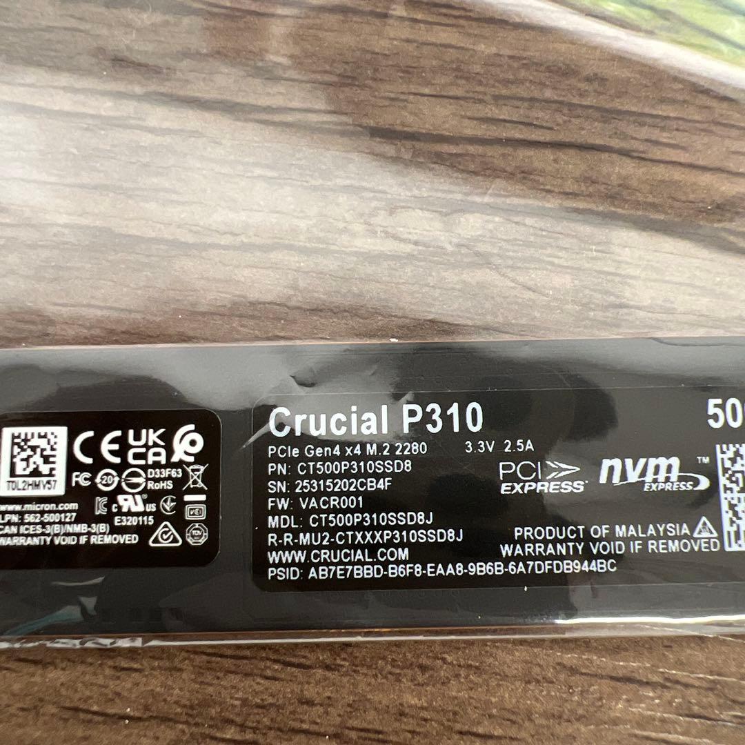 内蔵型SSD 262050 Crucial P310 500GB PCle4.0