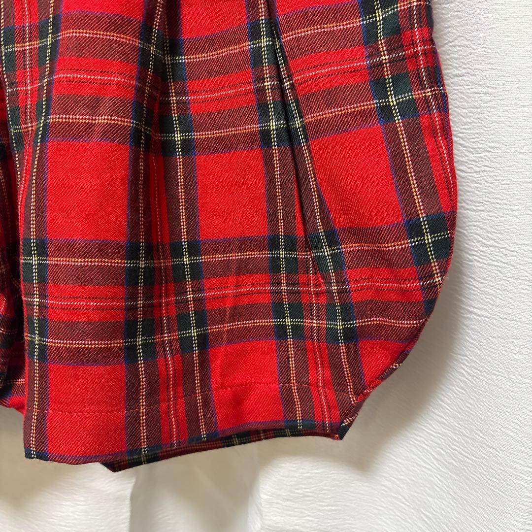 コムデギャルソンオムプリュス チェック柄プリーツショートパンツ