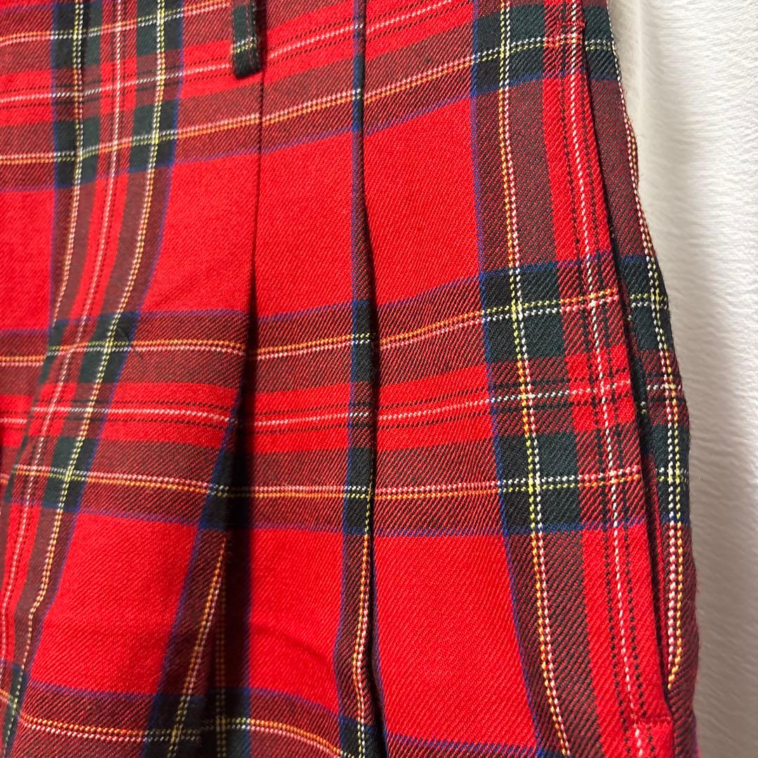 コムデギャルソンオムプリュス チェック柄プリーツショートパンツ