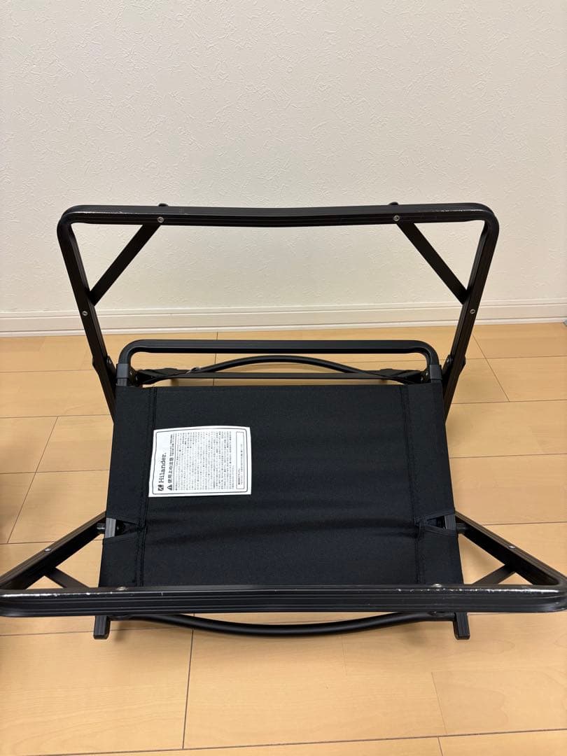 ハイランダー　アルミデッキチェア　ブラック　4脚セット