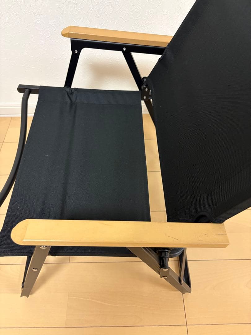 ハイランダー　アルミデッキチェア　ブラック　4脚セット