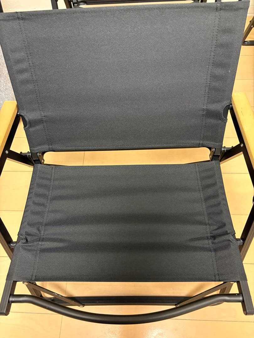 ハイランダー　アルミデッキチェア　ブラック　4脚セット