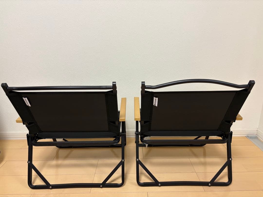 ハイランダー　アルミデッキチェア　ブラック　4脚セット