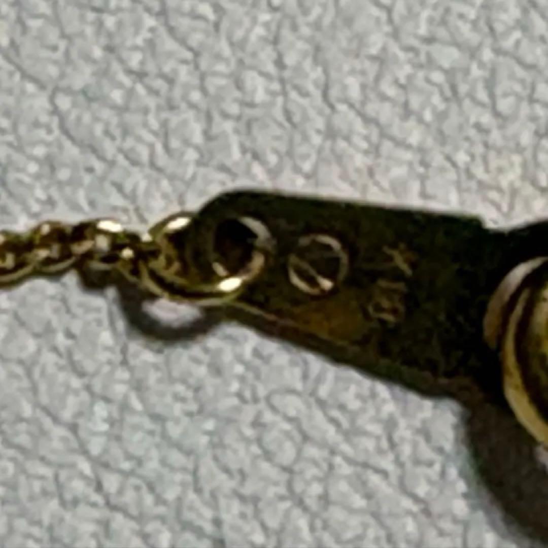 K18YGルビーダイヤネックレス K18刻印あり