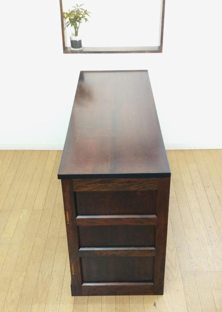 美品 松本民芸家具 キャビネット サイドボード 収納棚 幅146cm