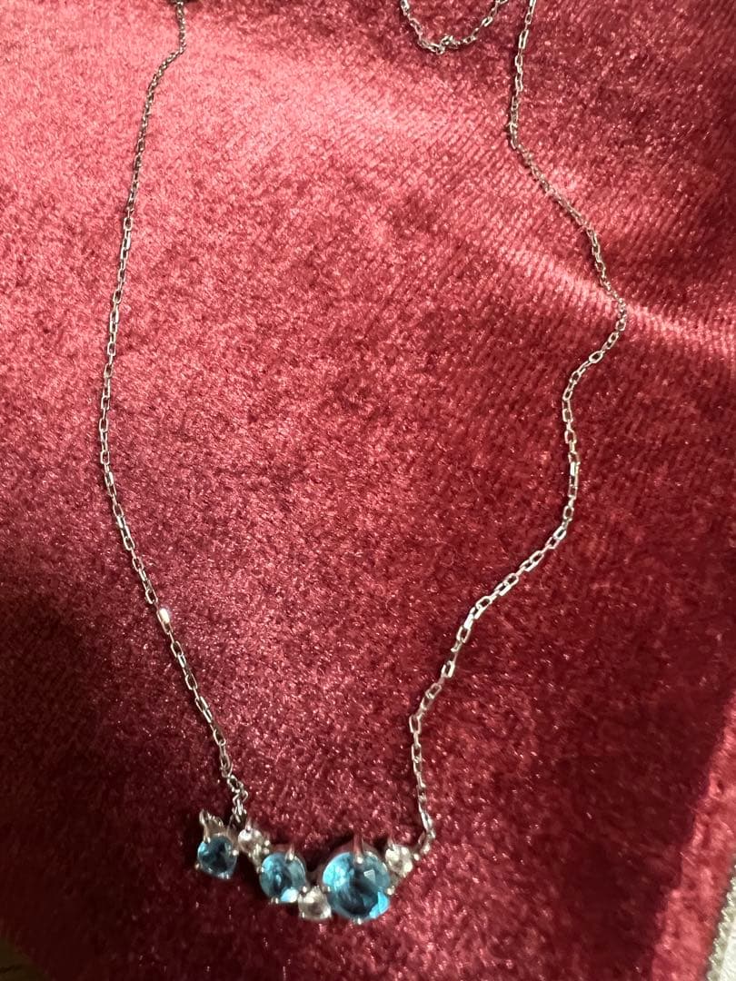 K10 青い石 ネックレス