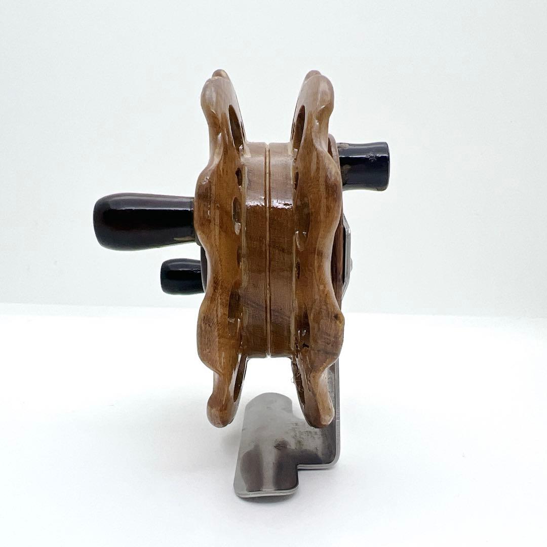 【希少】木製 タイコリール 欅 ケヤキ ヘチリール TSURUYA つるや釣具店