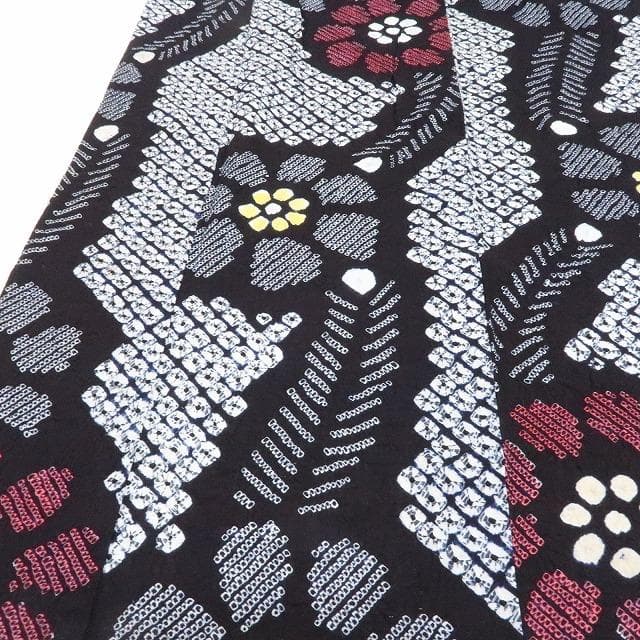 Y1162◆有松鳴海絞り 綿 洗える夏着物 手縫い仕立て 高級浴衣 着物