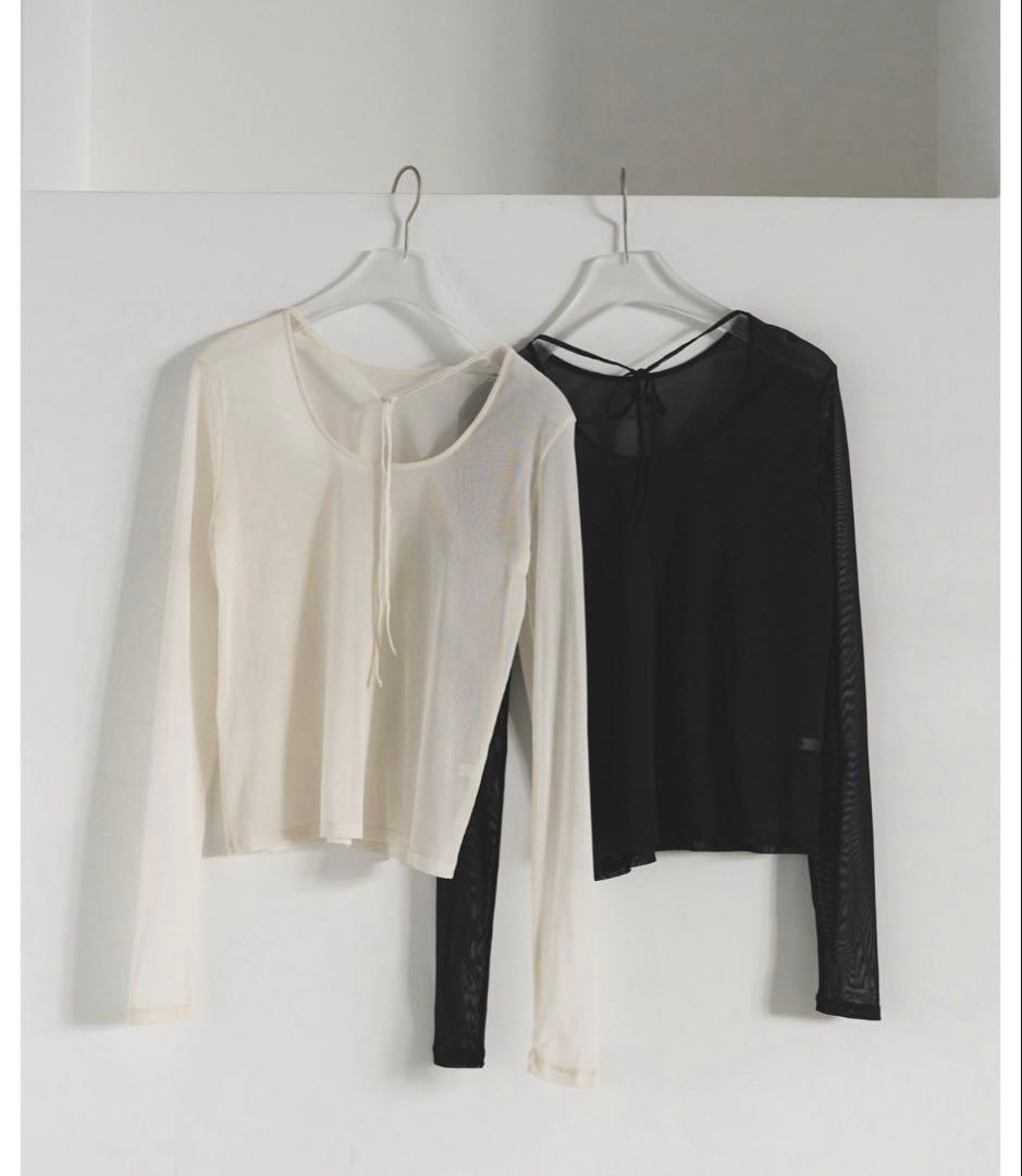 【新品】anuke 2way sheer tops ホワイト