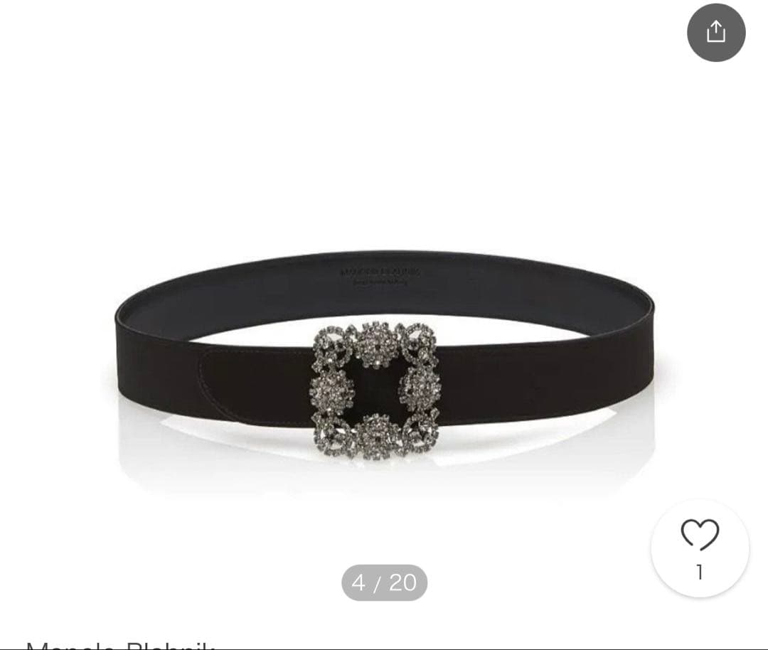 Manolo Blahnik Hangisi サテンベルト