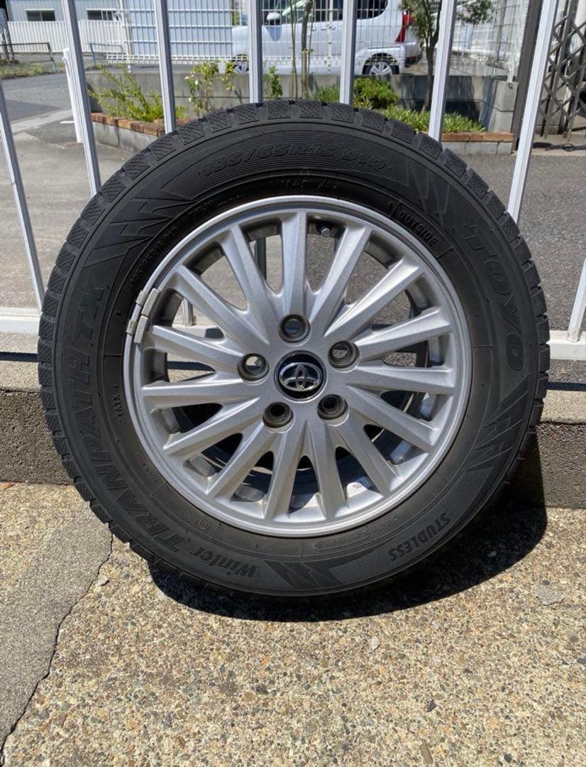 タイヤ4本195/65R15 トヨタ純正15インチホイール