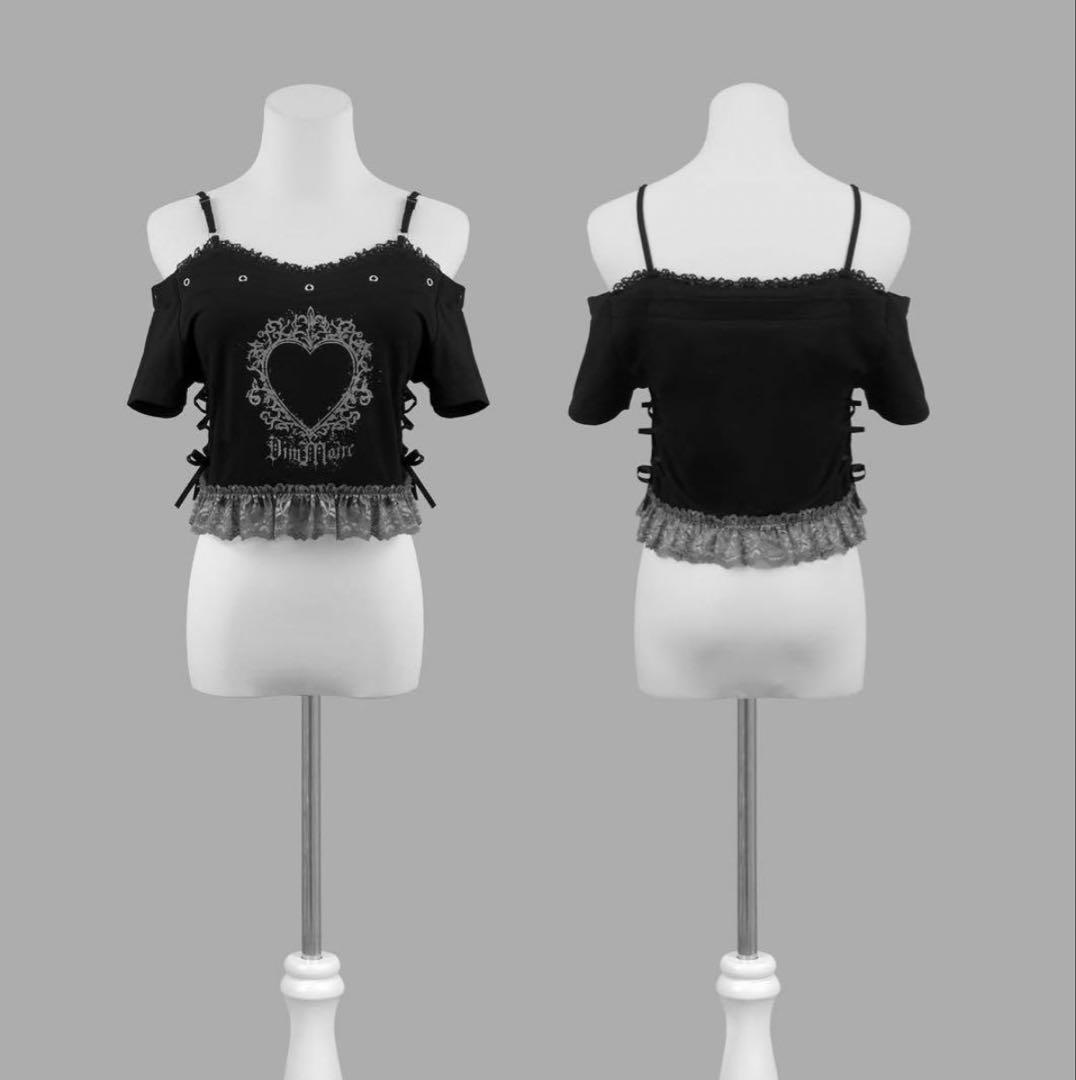 Dimmoire キャミオフショルT black