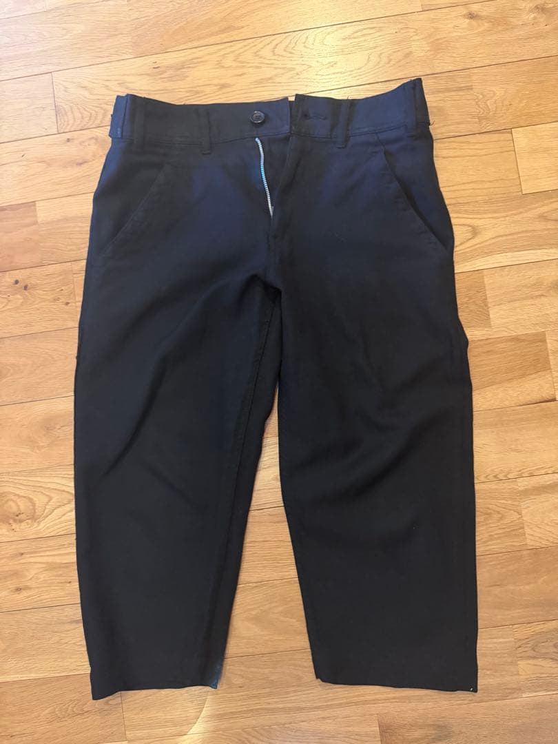 COMME des GARÇONS ブラック クロップドパンツ S