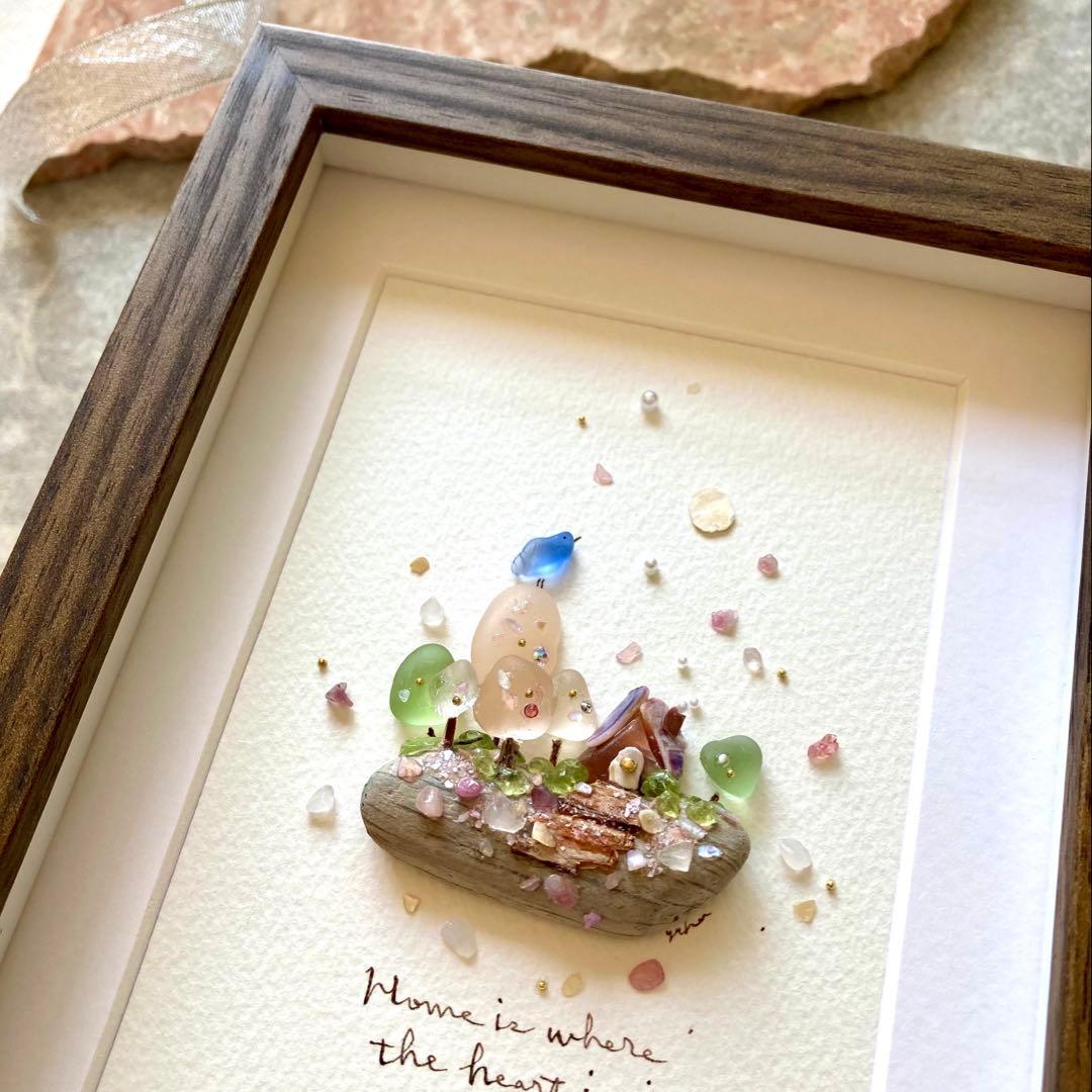 トーマス号 *ˊᵕˋ*　オーダー受付　シーグラス／天然石／フレームアート