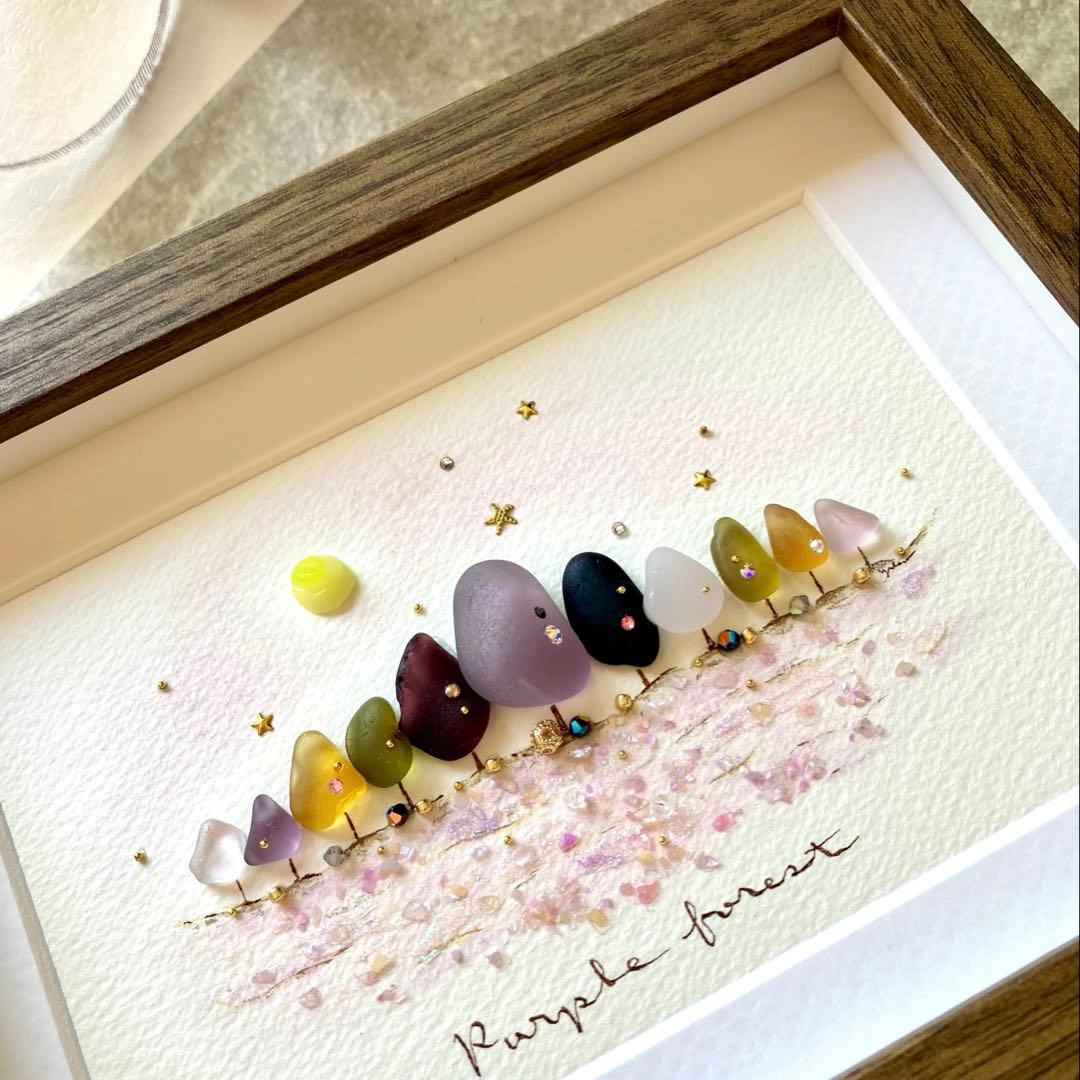 トーマス号 *ˊᵕˋ*　オーダー受付　シーグラス／天然石／フレームアート