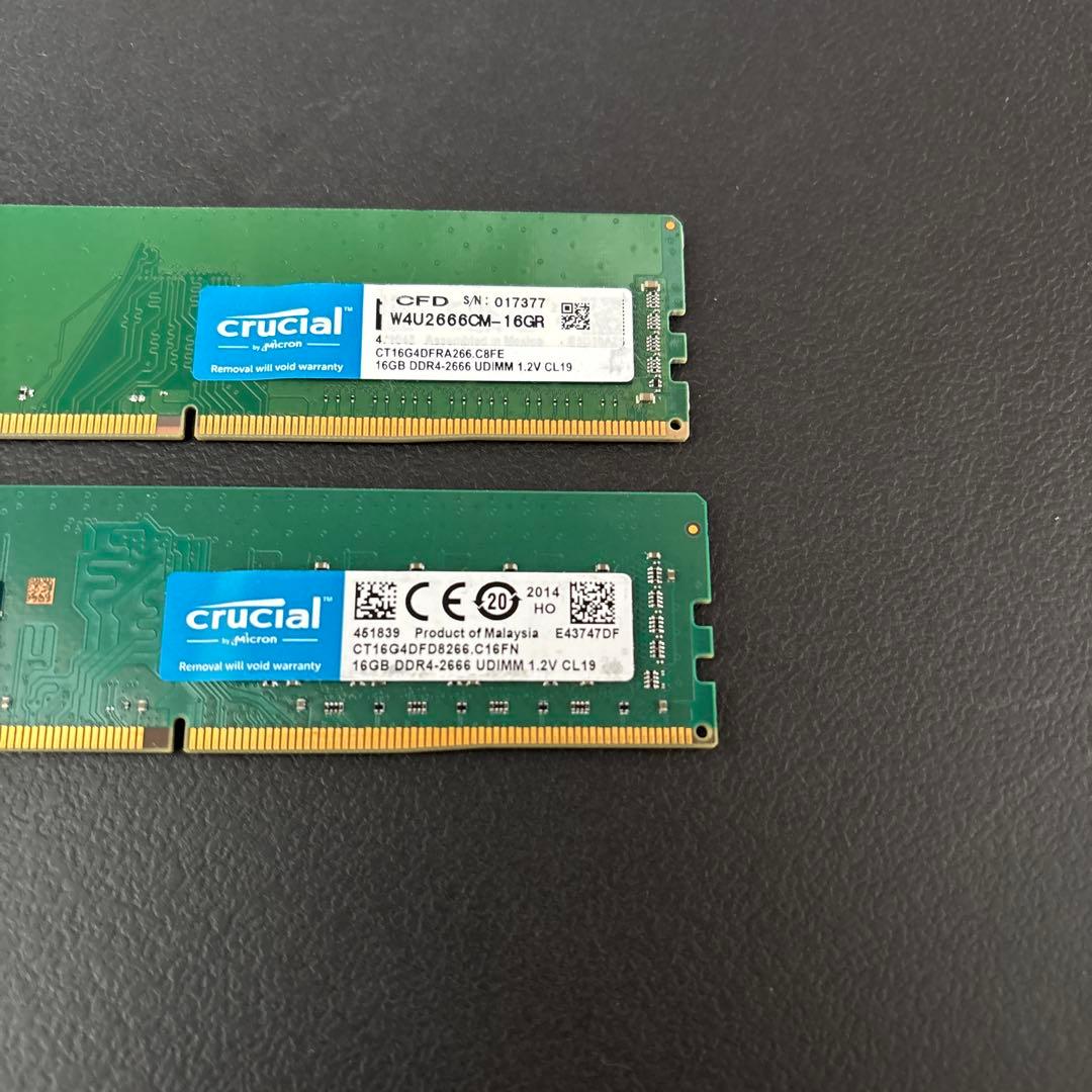 Crucial 16GB DDR4 SO-DIMM メモリー