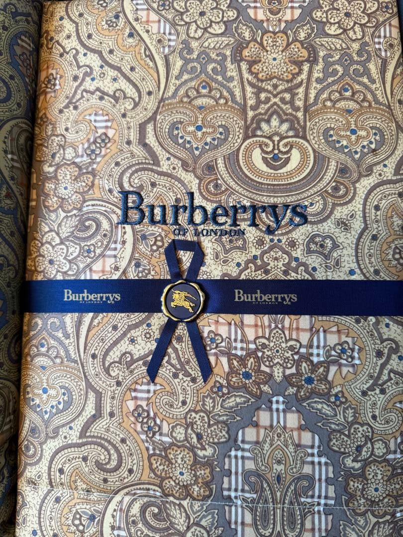 【未使用】Burberrys ダウンケット 150×200　2枚　ペイズリー柄