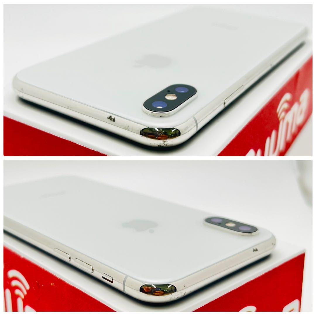 B 100% iPhone X 64 GB SIMフリー シルバー 本体