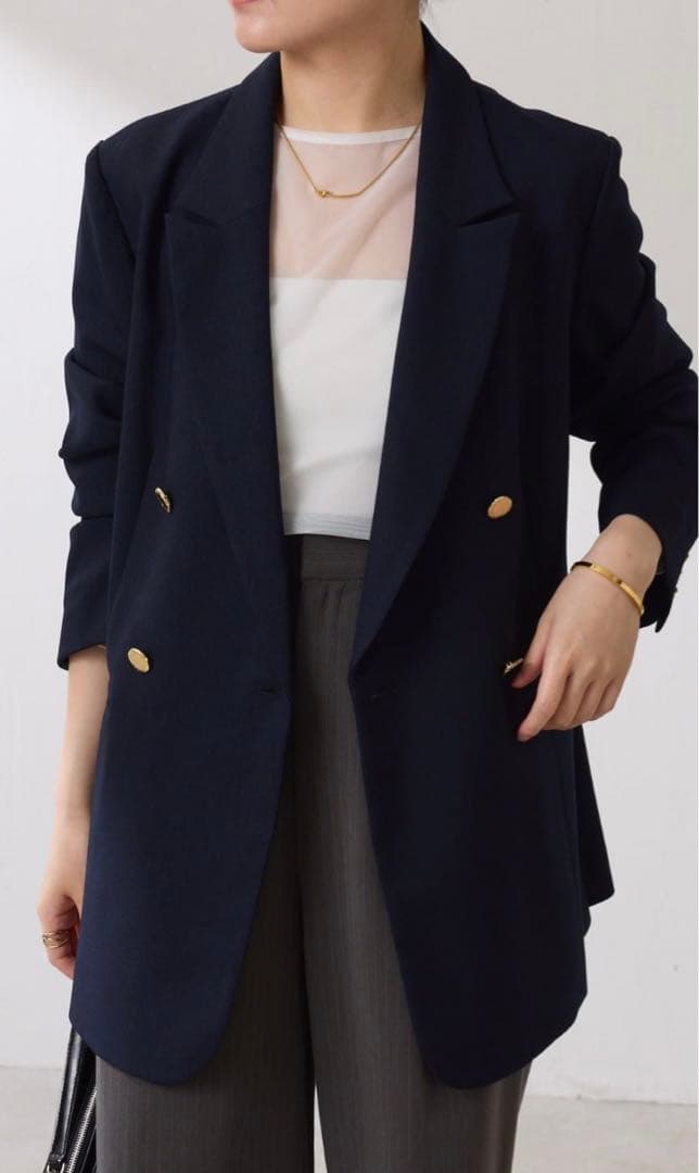 ガリャルダガランテ ウールライクダブルジャケット　ネイビー　金ボタン　新品
