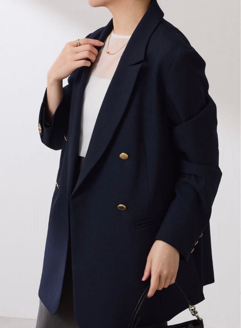 ガリャルダガランテ ウールライクダブルジャケット　ネイビー　金ボタン　新品