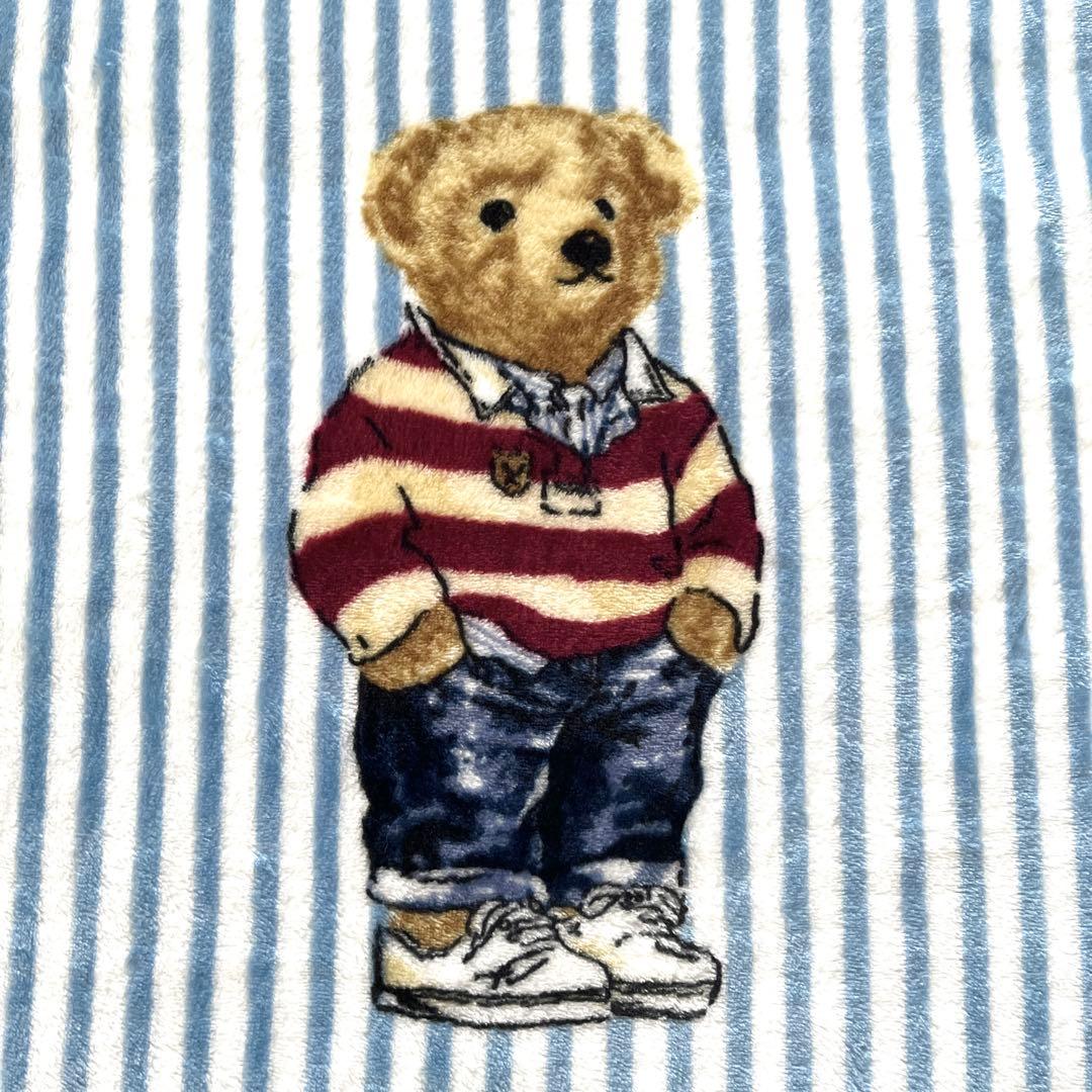 ポロ ラルフローレン ブランケット POLO bear ポロベア クマ 毛布 白