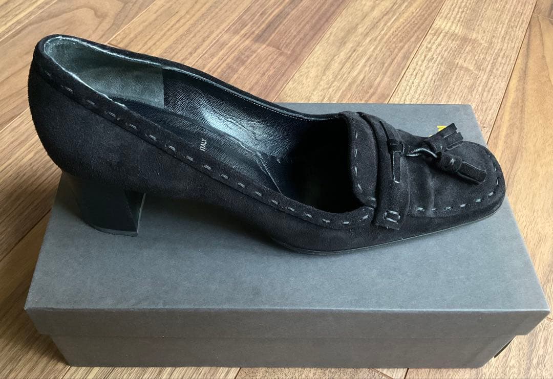 FENDI フェンディ/ スエード ヒール タッセルローファー