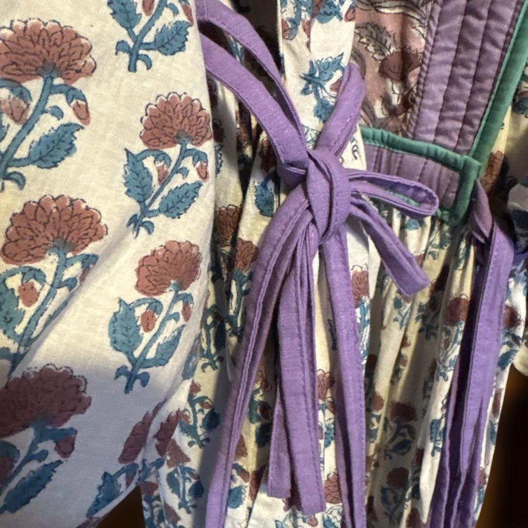 Saruche インド綿 ロング ワンピース アフガン ドレス