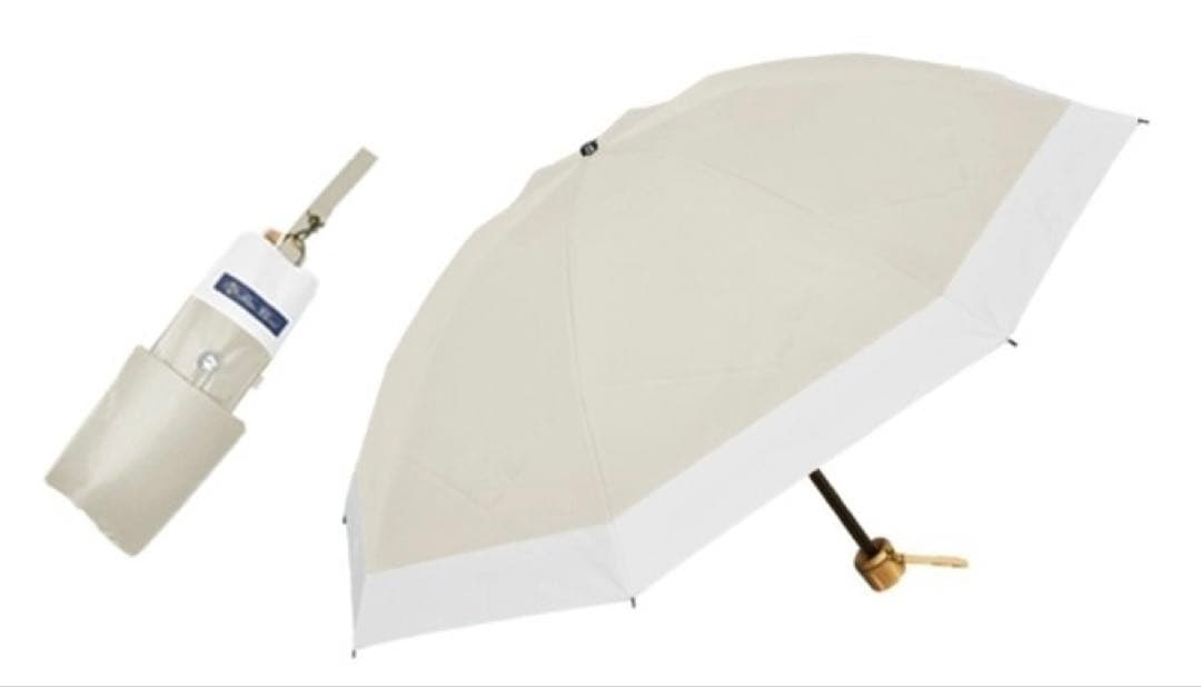 Rose Blanc 3段 折りたたみ傘 日傘