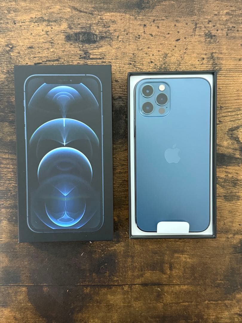 【美品】iPhone 12 pro パシフィックブルー 128GB 箱付き