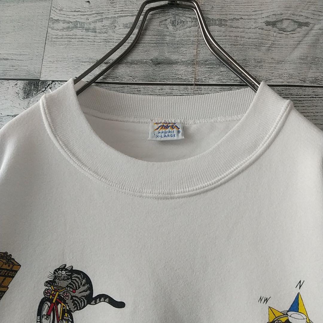 超人気☆USA製 クリバンキャット ハワイ 島々 スウエット XL～3L相当