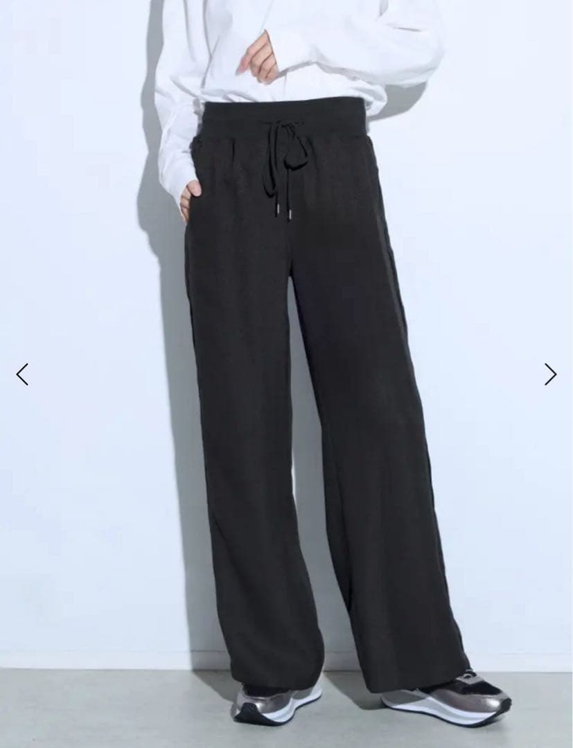 マロン　新品未使用タグ付き　スコットクラブ　リブウエストサイドラインパンツ