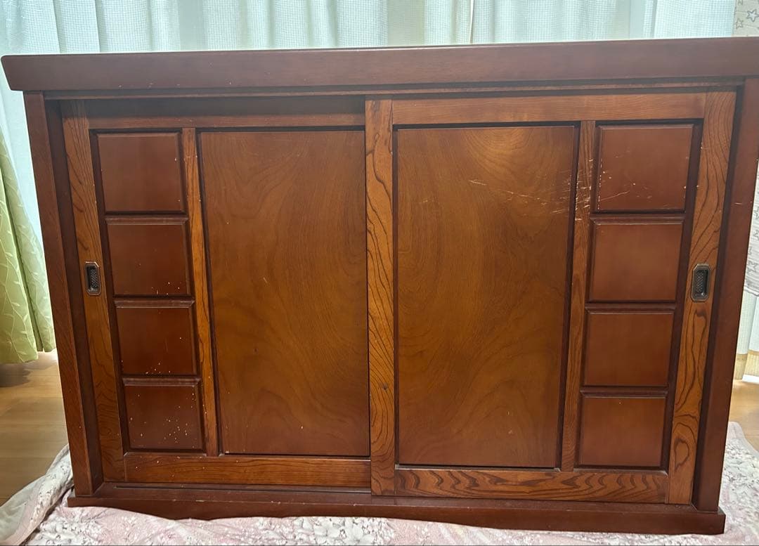 木製　シューズ　キャビネット 5棚　昭和レトロ