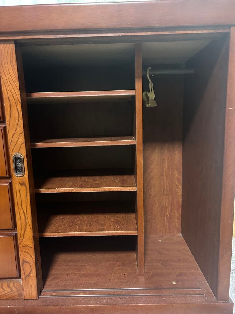 木製　シューズ　キャビネット 5棚　昭和レトロ