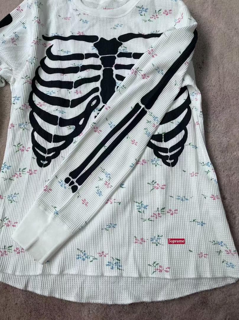 Supreme 骸骨プリント 長袖シャツ