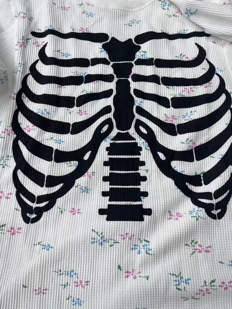 Supreme 骸骨プリント 長袖シャツ